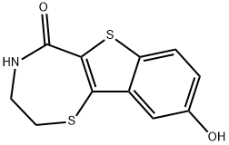 3,4-Dihydro-9-hydroxy-[1]benzothieno[2,3-f]-1,4-thiazepin-5(2H)-one Structure