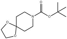 4,4-(乙烯二氧基)-1-叔丁氧羰基哌啶, 123387-51-9, 结构式