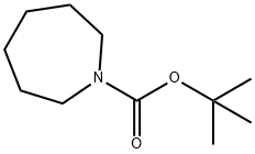 Hexahydro-1H-azepine-1-carboxylic acid 1,1-dimethylethyl ester 化学構造式