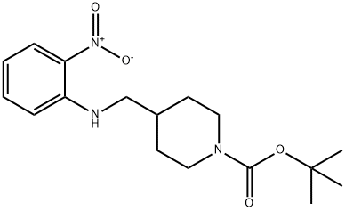 4-[(2-硝基-苯基氨基)-甲基]-哌啶-1-羧酸叔丁酯 结构式