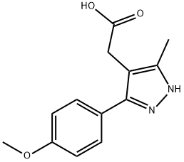 [3-(4-Methoxyphenyl)-5-methyl-1H-pyrazol-4-yl]-acetic acid Structure