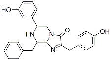 Imidazo[1,2-a]pyrazin-3(7H)-one,  6-(3-hydroxyphenyl)-2-[(4-hydroxyphenyl)methyl]-8-(phenylmethyl)- Struktur