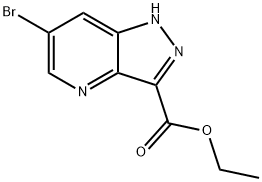 6-ブロモ-1H-ピラゾロ[4,3-B]ピリジン-3-カルボン酸エチル 化学構造式
