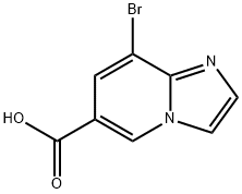 IMidazo[1,2-a]pyridine-6-carboxylic acid, 8-broMo- Struktur