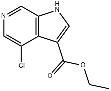 1H-Pyrrolo[2,3-c]pyridine-3-carboxylic acid, 4-chloro-, ethyl ester Structure