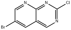 6-ブロモ-2-クロロピリド[2,3-D]ピリミジン 化学構造式