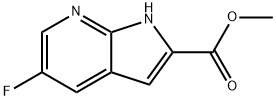 methyl 5-fluoro-1H-pyrrolo[2,3-b]pyridine-2-carboxylate Struktur