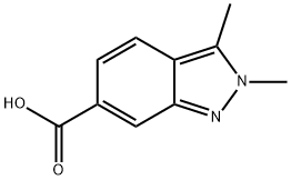 2,3-dimethyl-2H-indazole-6-carboxylic acid 结构式