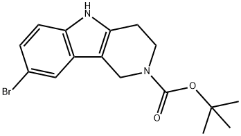 8-溴-1,3,4,5-四氢-2H-吡啶并[4,3-B]吲哚-2-甲酸叔丁酯, 1234685-60-9, 结构式