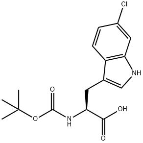 L-N-BOC-6-氯色氨酸 结构式