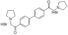 4,4'-Bis(pyrrolidinoacetyl)biphenyl dihydrobromide 结构式