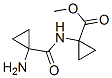 Cyclopropanecarboxylic acid, 1-[[(1-aminocyclopropyl)carbonyl]amino]-, methyl 化学構造式