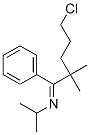 N-(5-Chloro-2,2-dimethyl-1-phenyl-pentylidene)isopropylamine 化学構造式