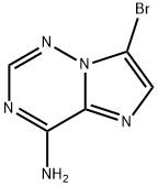 4-アミノ-7-ブロモイミダゾ[2,1-F][1,2,4]トリアジン 化学構造式