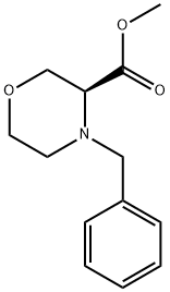 Methyl (S)-4-Benzyl-3-morpholinecarboxylate 化学構造式