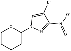 4-溴-3-硝基-1-(四氢-2H-吡喃-2-基)-1H-吡唑 结构式