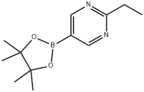 嘧啶, 2-乙基-5-(4,4,5,5-四甲基-1,3,2-二氧杂环己硼烷-2-基)- 结构式