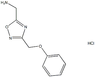 (3-(PHENOXYMETHYL)-1,2,4-OXADIAZOL-5-YL)METHANAMINE HYDROCHLORIDE,1235666-65-5,结构式