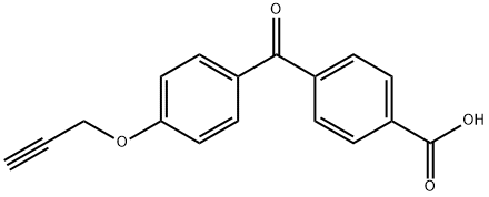 4-(4-(prop-2-ynyloxy)benzoyl)benzoic acid Struktur