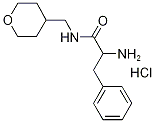 2-Amino-3-phenyl-N-(tetrahydro-2H-pyran-4-ylmethyl)propanamide hydrochloride 结构式