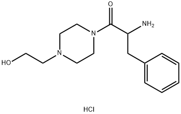 2-Amino-1-[4-(2-hydroxyethyl)-1-piperazinyl]-3-phenyl-1-propanone hydrochloride|