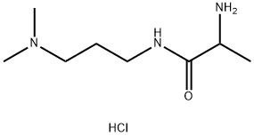 2-Amino-N-[3-(dimethylamino)propyl]propanamidedihydrochloride 结构式