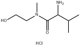 2-Amino-N-(2-hydroxyethyl)-N,3-dimethylbutanamidehydrochloride 结构式