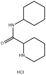 N-Cyclohexyl-2-piperidinecarboxamide hydrochloride,1236256-51-1,结构式