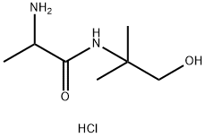 2-Amino-N-(2-hydroxy-1,1-dimethylethyl)-propanamide hydrochloride Struktur