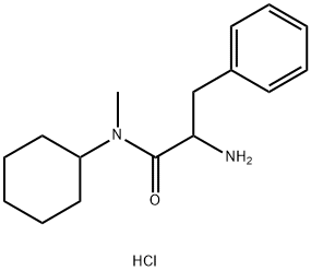 2-Amino-N-cyclohexyl-N-methyl-3-phenylpropanamidehydrochloride Structure
