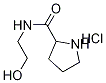 N-(2-Hydroxyethyl)-2-pyrrolidinecarboxamidehydrochloride Struktur
