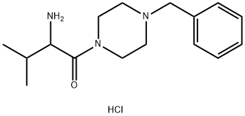 2-Amino-1-(4-benzyl-1-piperazinyl)-3-methyl-1-butanone hydrochloride Structure