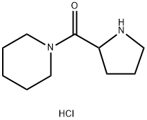 1-Piperidinyl(2-pyrrolidinyl)methanonehydrochloride 化学構造式
