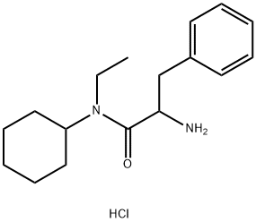 2-Amino-N-cyclohexyl-N-ethyl-3-phenylpropanamidehydrochloride Structure