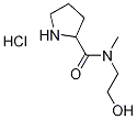 N-(2-Hydroxyethyl)-N-methyl-2-pyrrolidinecarboxamide hydrochloride Struktur