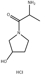 2-Amino-1-(3-hydroxy-1-pyrrolidinyl)-1-propanonehydrochloride,1236260-62-0,结构式