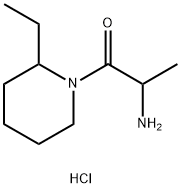 2-Amino-1-(2-ethyl-1-piperidinyl)-1-propanonehydrochloride Structure