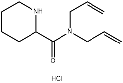 N,N-ジアリル-2-ピペリジンカルボキサミド塩酸塩 化学構造式