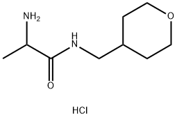 2-Amino-N-(tetrahydro-2H-pyran-4-ylmethyl)-propanamide hydrochloride Structure