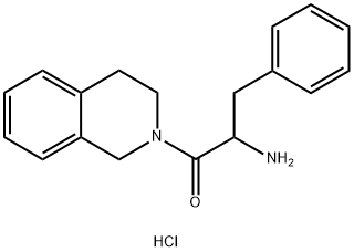 2-アミノ-1-[3,4-ジヒドロ-2(1H)-イソキノリニル]-3-フェニル-1-プロパノン塩酸塩 化学構造式