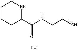 N-(2-Hydroxyethyl)-2-piperidinecarboxamidehydrochloride Structure