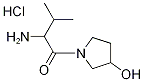 2-Amino-1-(3-hydroxy-1-pyrrolidinyl)-3-methyl-1-butanone hydrochloride 结构式