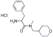 2-Amino-N-methyl-3-phenyl-N-(tetrahydro-2H-pyran-4-ylmethyl)propanamide hydrochloride 结构式
