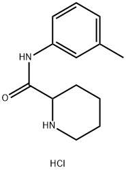 N-(3-Methylphenyl)-2-piperidinecarboxamidehydrochloride 化学構造式