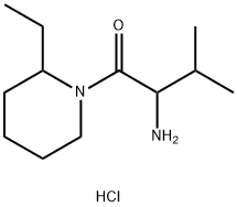 2-Amino-1-(2-ethyl-1-piperidinyl)-3-methyl-1-butanone hydrochloride Structure