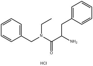 2-Amino-N-benzyl-N-ethyl-3-phenylpropanamidehydrochloride Structure