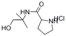N-(2-Hydroxy-1,1-dimethylethyl)-2-pyrrolidinecarboxamide hydrochloride Struktur