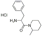 2-Amino-1-(2-methyl-1-piperidinyl)-3-phenyl-1-propanone hydrochloride Struktur