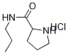 N-Propyl-2-pyrrolidinecarboxamide hydrochloride 化学構造式