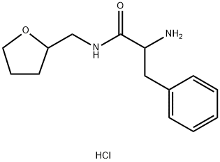 2-Amino-3-phenyl-N-(tetrahydro-2-furanylmethyl)-propanamide hydrochloride Structure